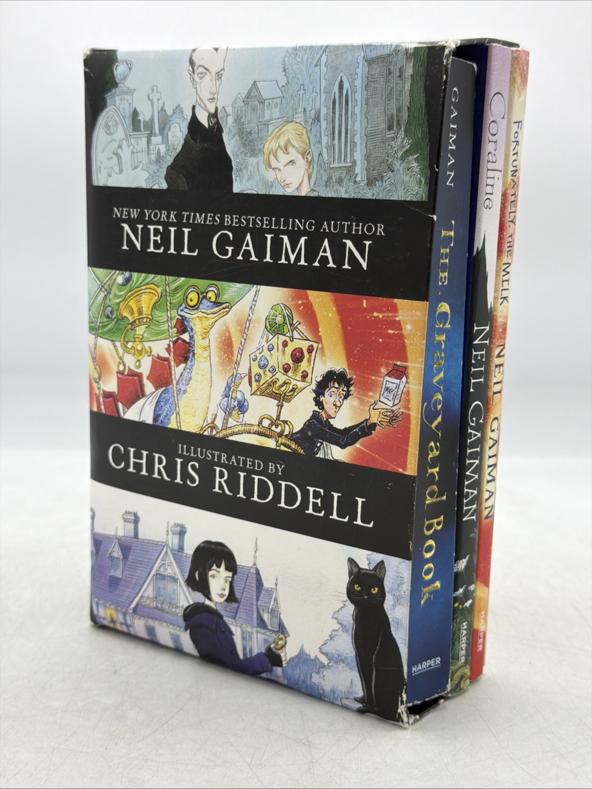Neil Gaiman/Chris Riddell 3-Book Box – Paperback, by Gaiman Neil – GOOD