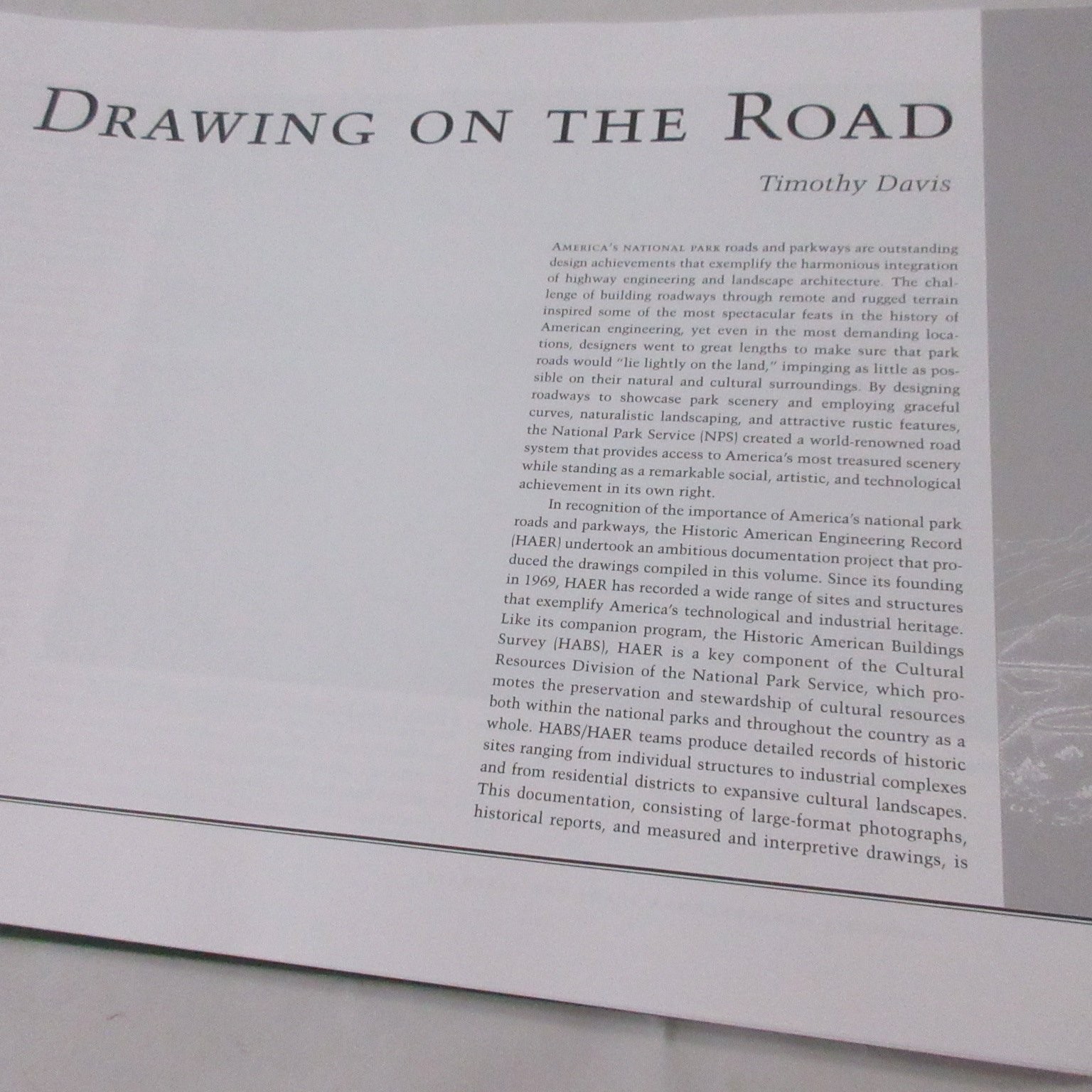 America’s National Park Roads Parkways Davis History Design Engineering Drawings
