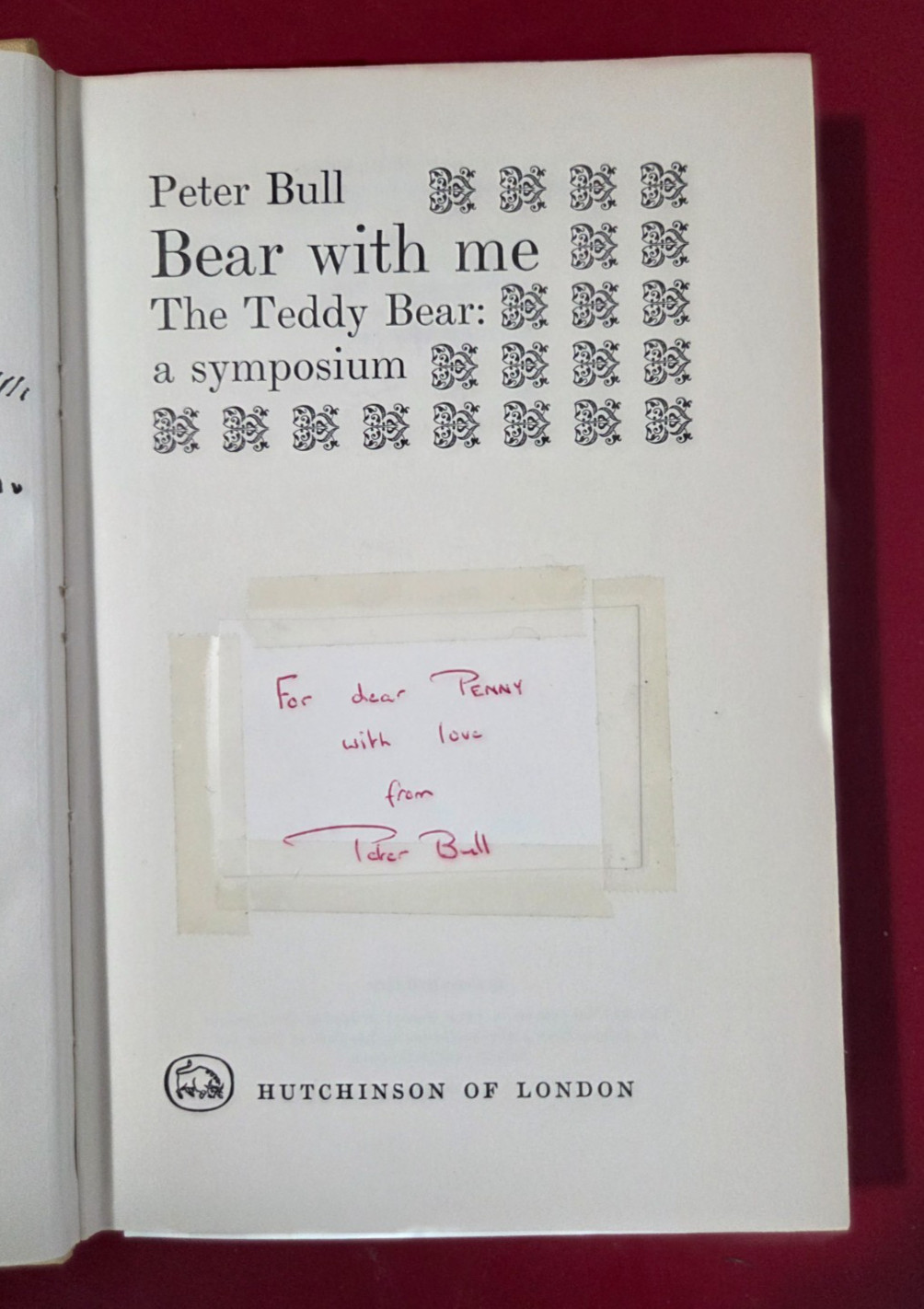 Bear with me – Peter Bull | 2 signatures | 1st edition