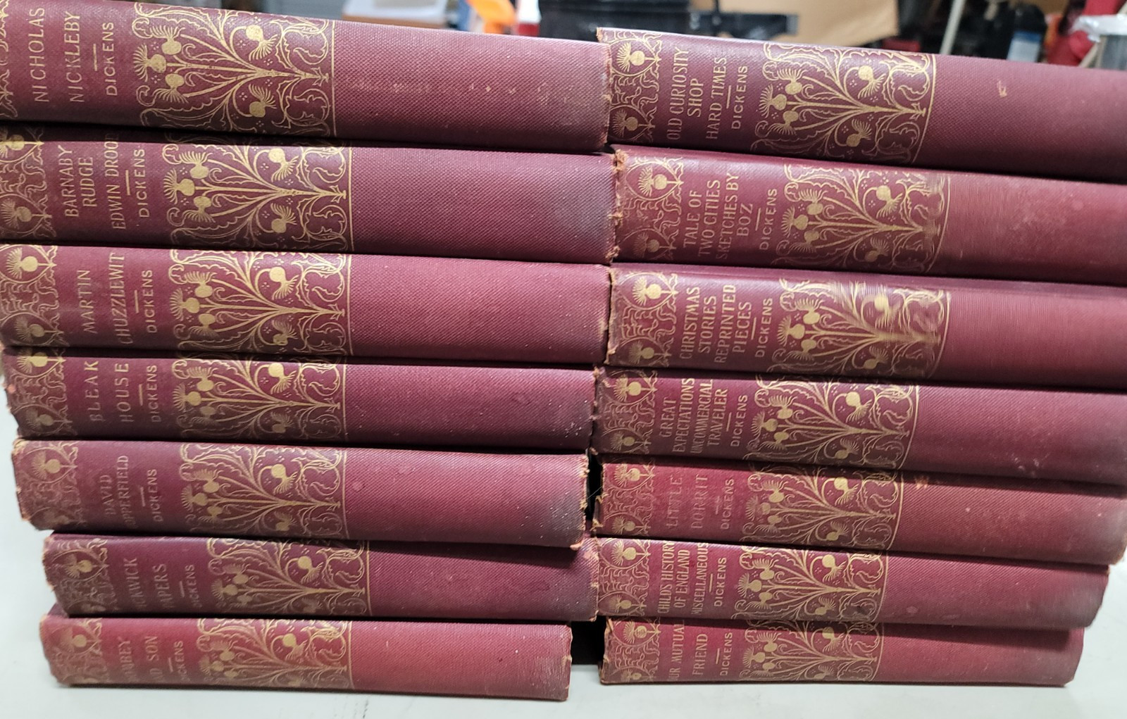 The Works of Charles Dickens 14/15 Volumes, 1902-1906, Club Edition Illustrated