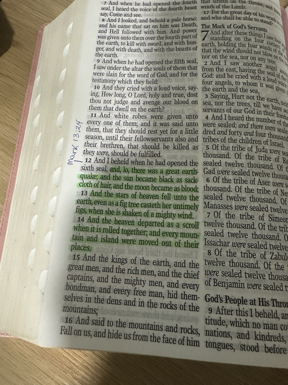 Pink Imitation Leather King James Bible Giant Print Thumb Tabs