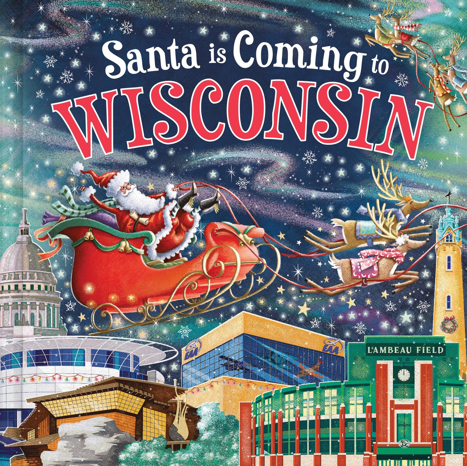 Santa Is Coming to Wisconsin: A Christmas Adventure Tale and Fun Stocking St…