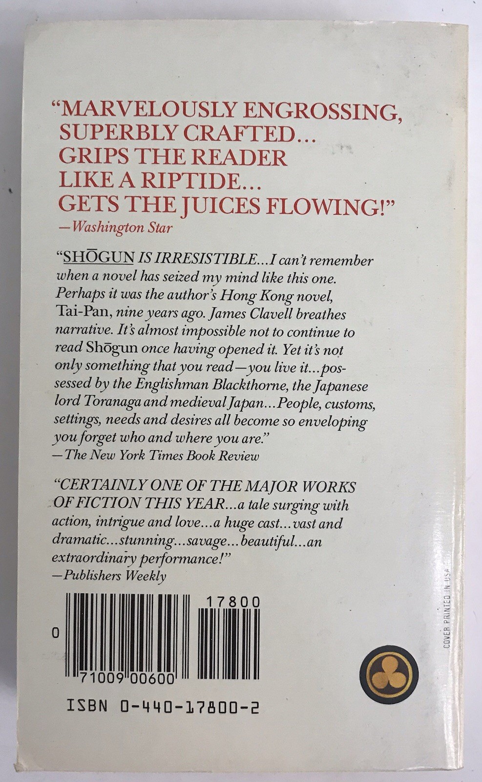 Vintage James Clavell Box Set Shogun Noble House King Rat Taipan Paperbacks