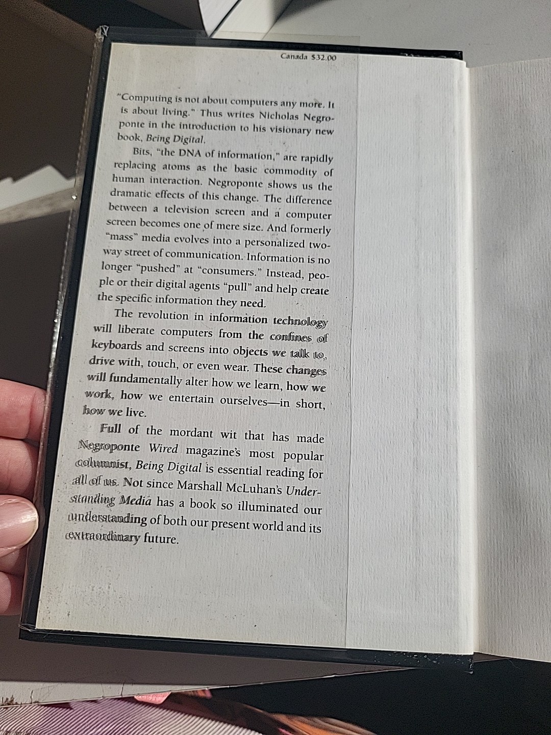 Being Digital Book HC/DJ 1st Edition 1995 Technology by Nicholas Negroponte FS