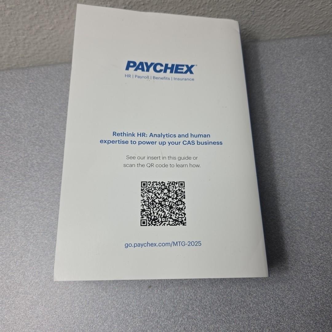 2025 U. S. Master Tax Guide – Wolters Kluwer Paychex – Paperback Very Good