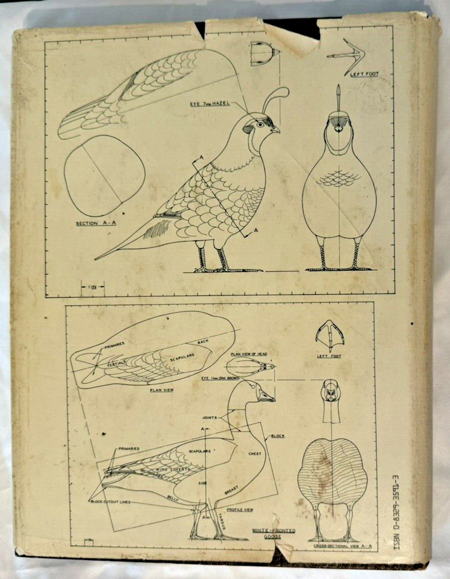 Game Bird Carving Tools Techniques Bruce Burk Vintage Book 1972 HC DJ Decoy