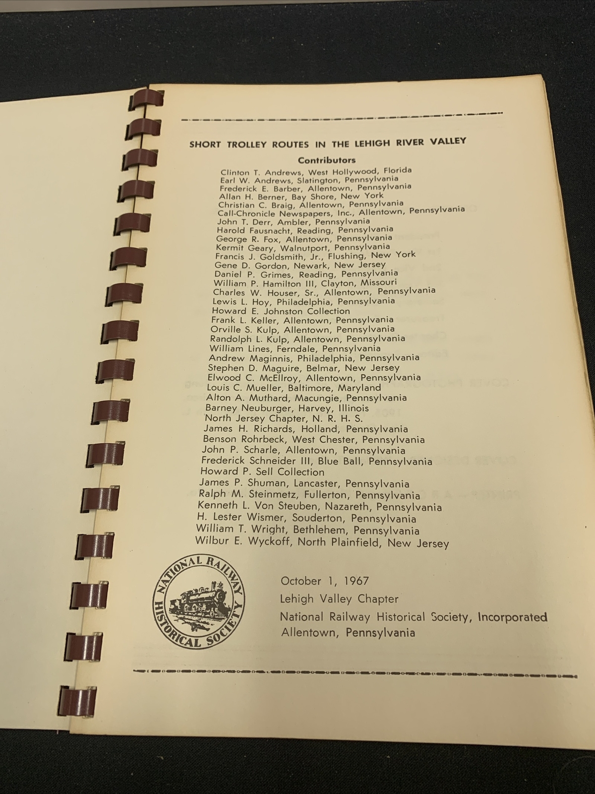 Used Short Trolley Lines Lehigh River Valley SB 1967 94 Pages #312J