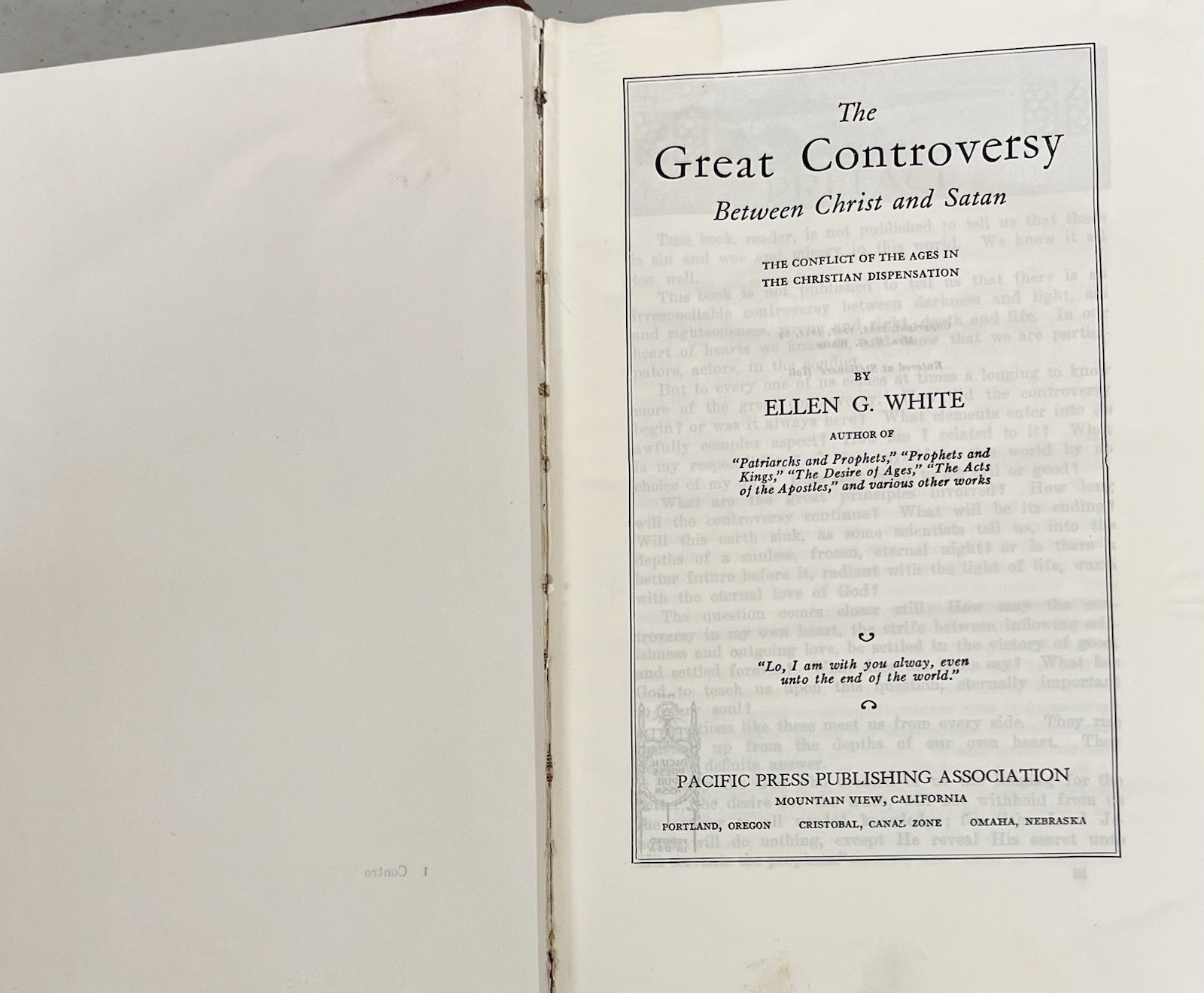Ellen White 1950s Conflict 5 Vol Set Red/HC+4, Total 9; Seventh-day Adventist