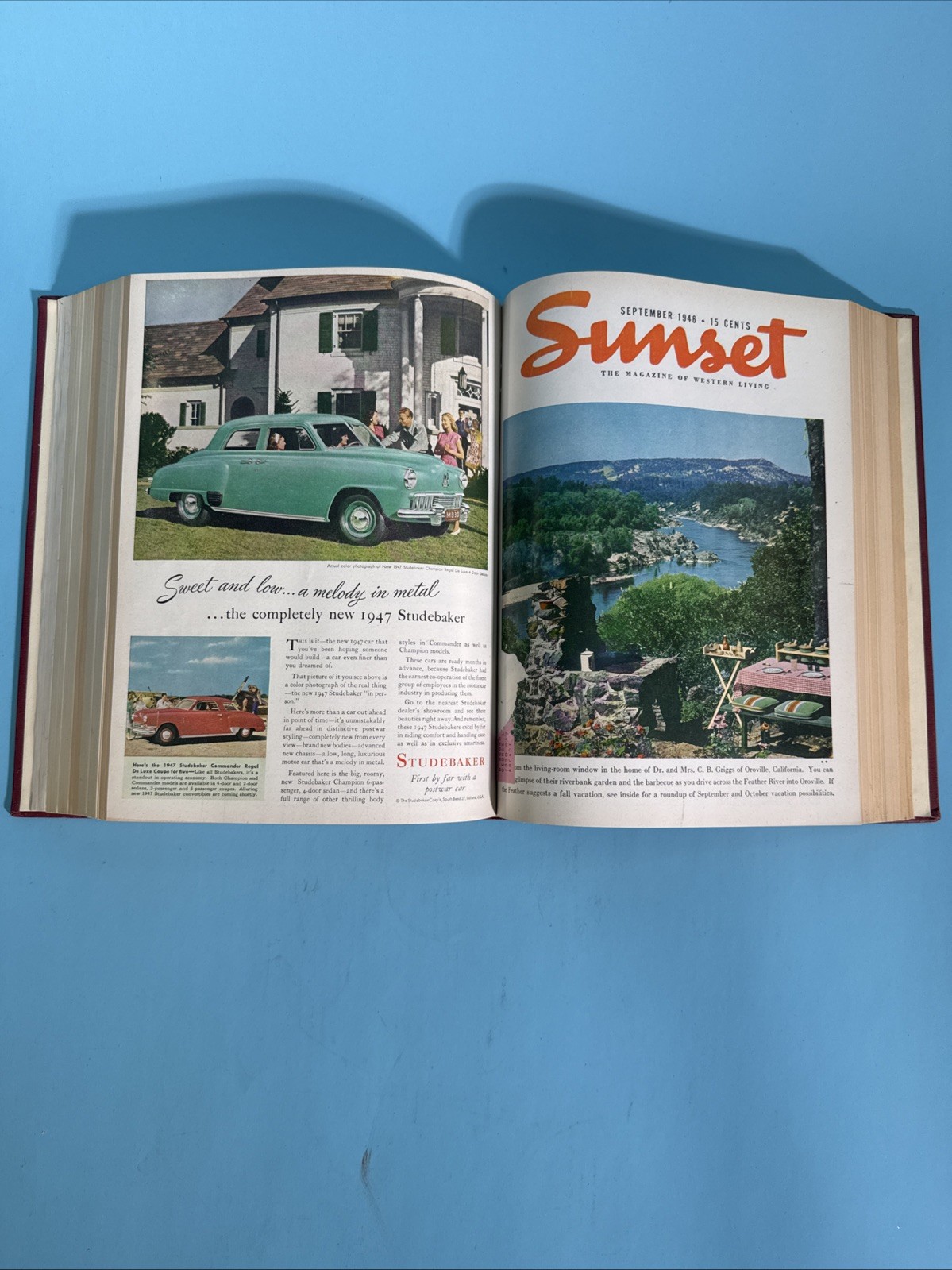 Vintage Complete Sunset Magazine 1946 Jan-Dec Bound Red Southwest Red Book OOP