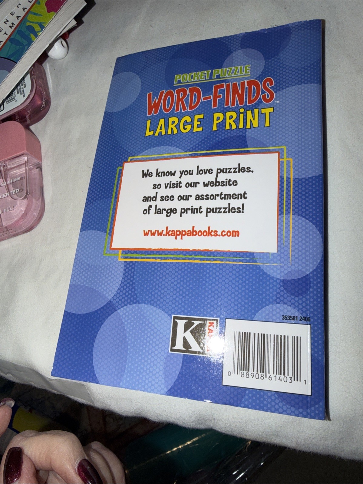 KAPPA Word-Find Pocket Puzzle Volume 192 Pages 130 W/ 58 Puzzles Large Print NEW