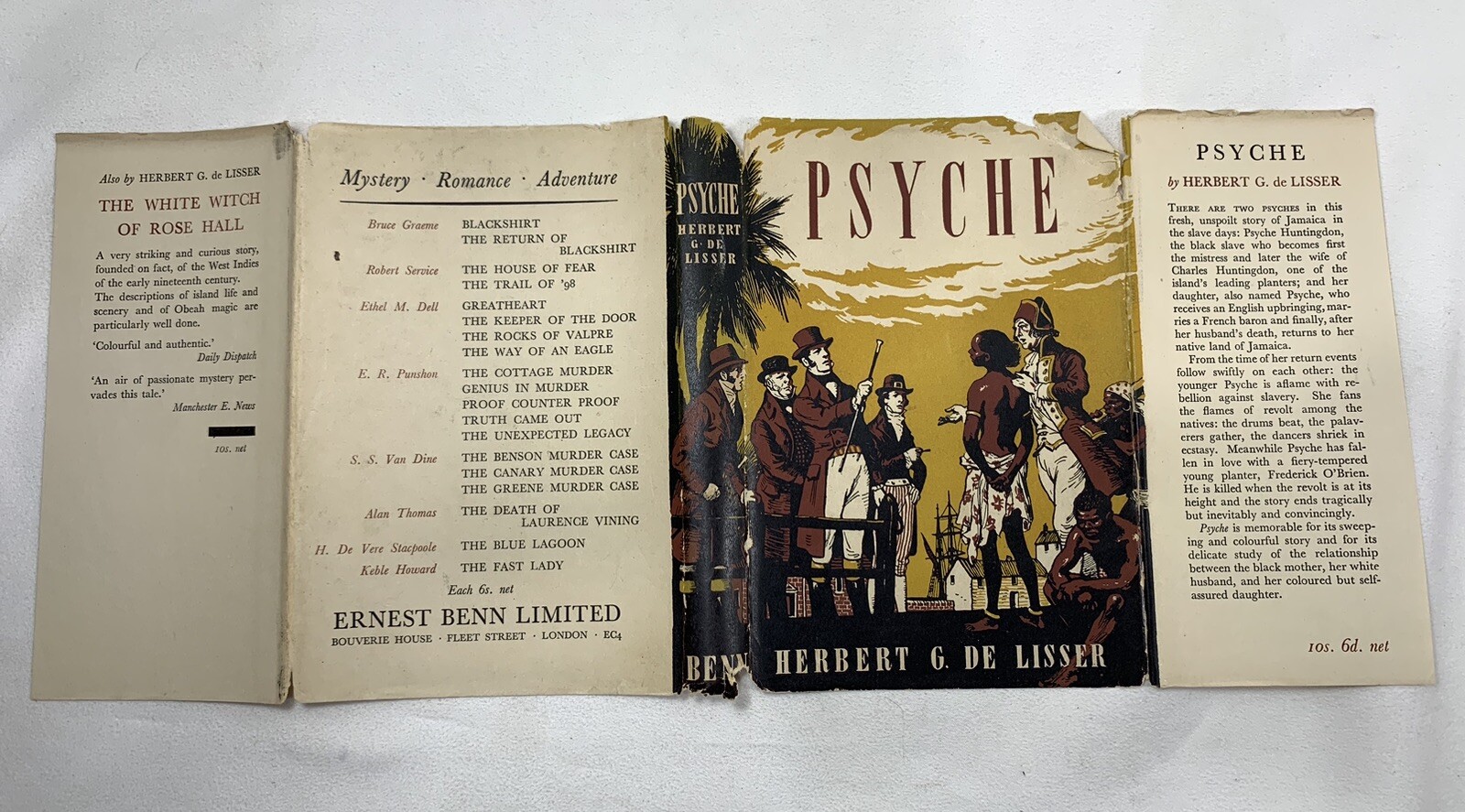 Psyche by Herbert G. de Lisser – First Edition – 1952 – Scarce – Jamaica Slavery