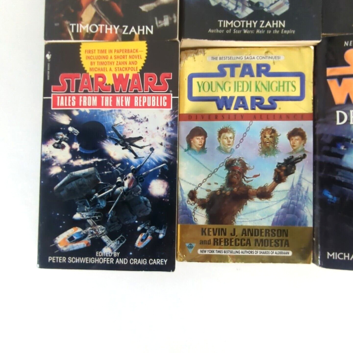 Star Wars Book Lot of 7 Paperback Novels Mixed Series 1990s Early 2000s Used