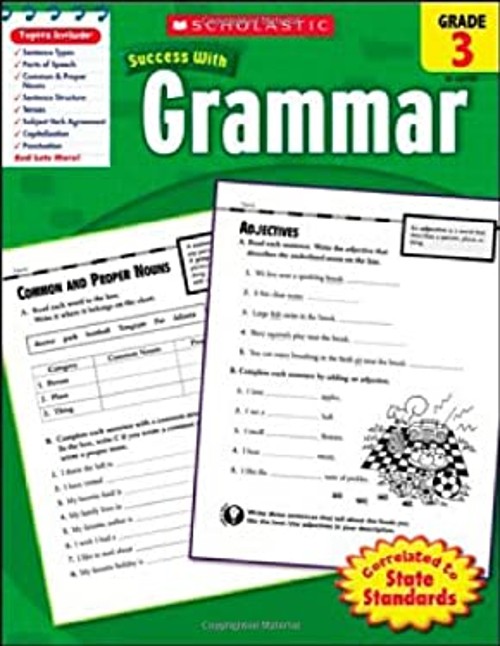 Scholastic Success with Grammar Grade 3 Paperback Inc. Staff Scho