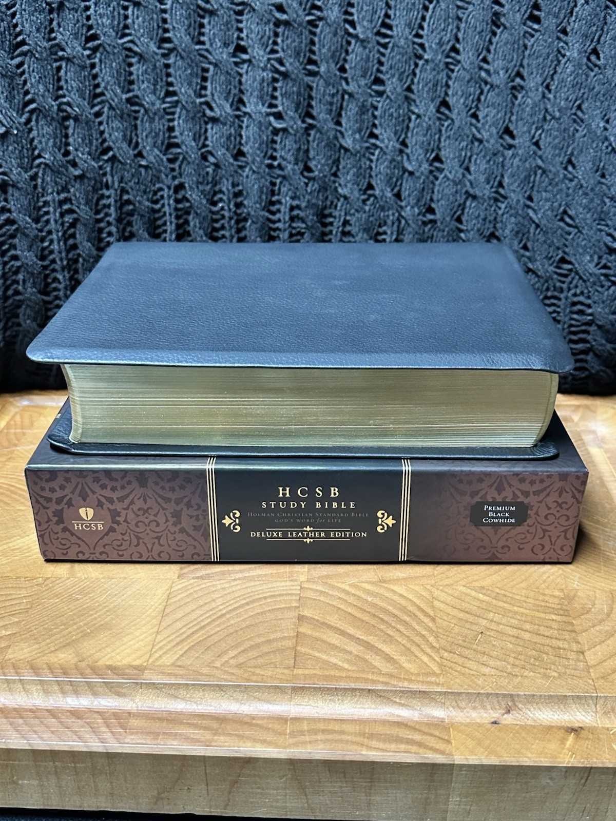 NEW: HCSB Study Bible – Deluxe Leather Edition – Premium Black Cowhide – NIB