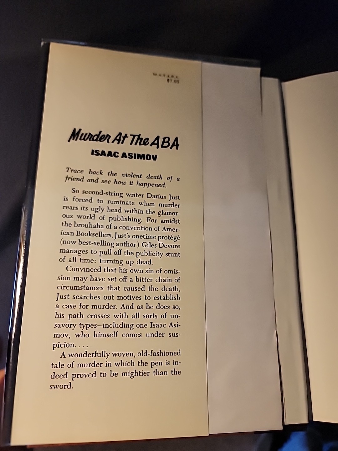 Isaac Asimov 1st Ed 1976 Murder At The ABA Harlan Ellison Intro Detective HC