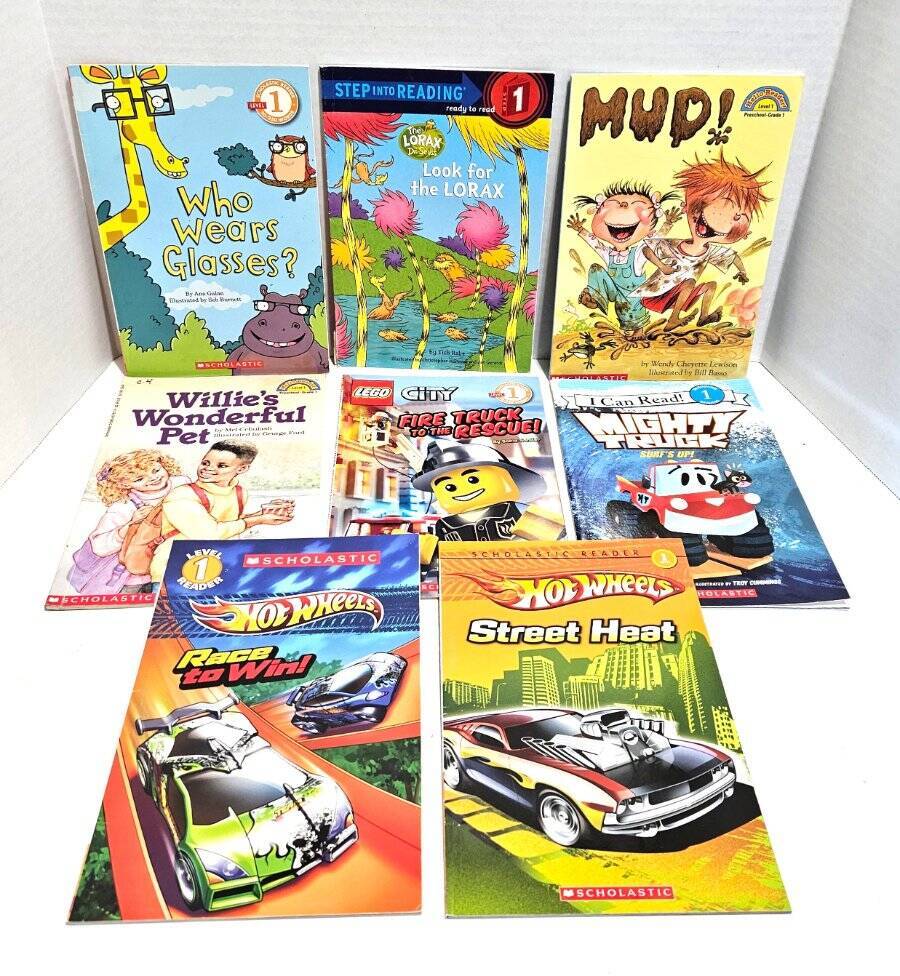 Lot of 26 RL 1 Readers for Boys Hot Wheels Dinosaurs Cars Lego Rockets