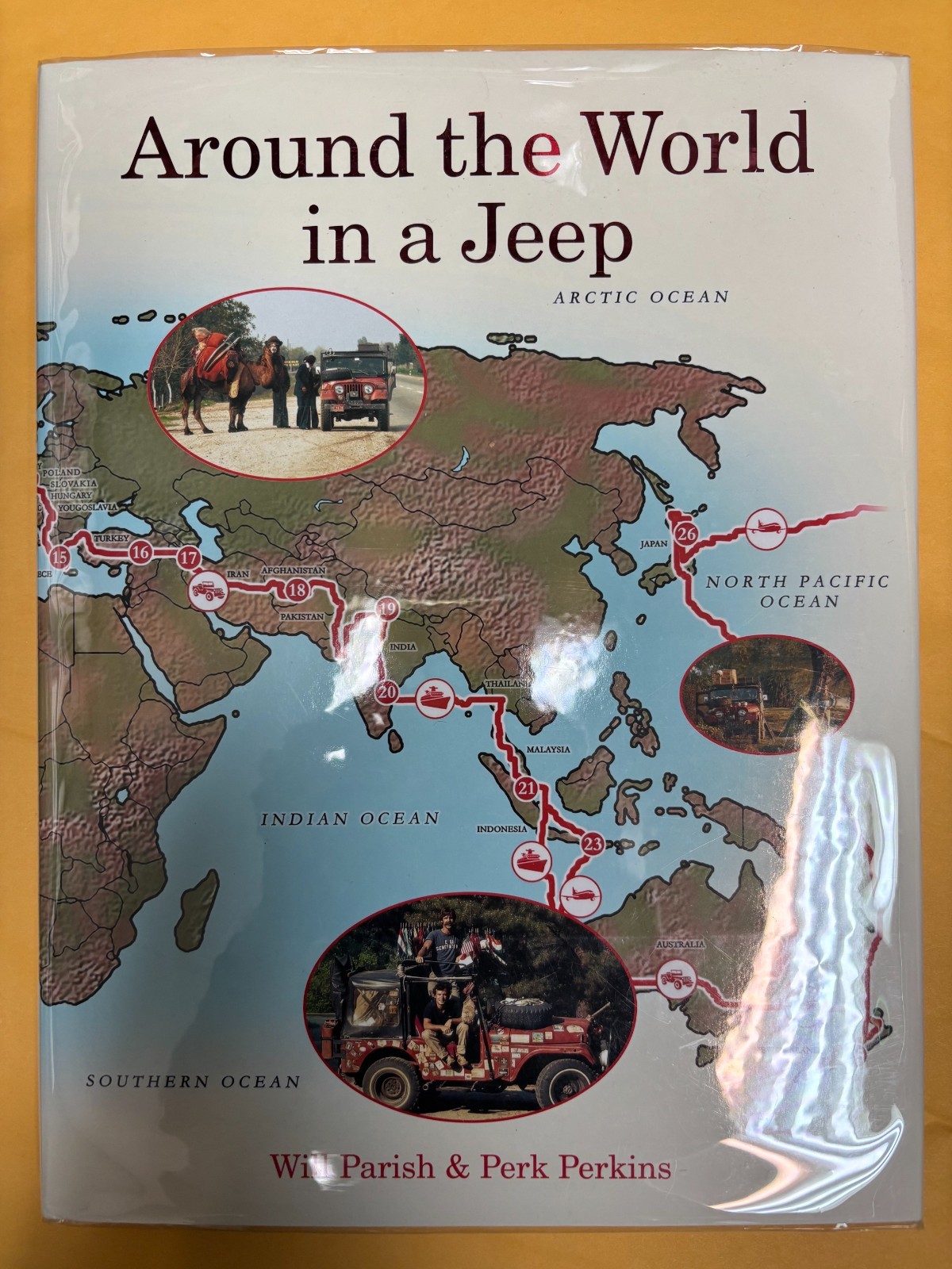 Around the World in a Jeep – Will Parish & Perk Perkins – Hardcover With Jacket