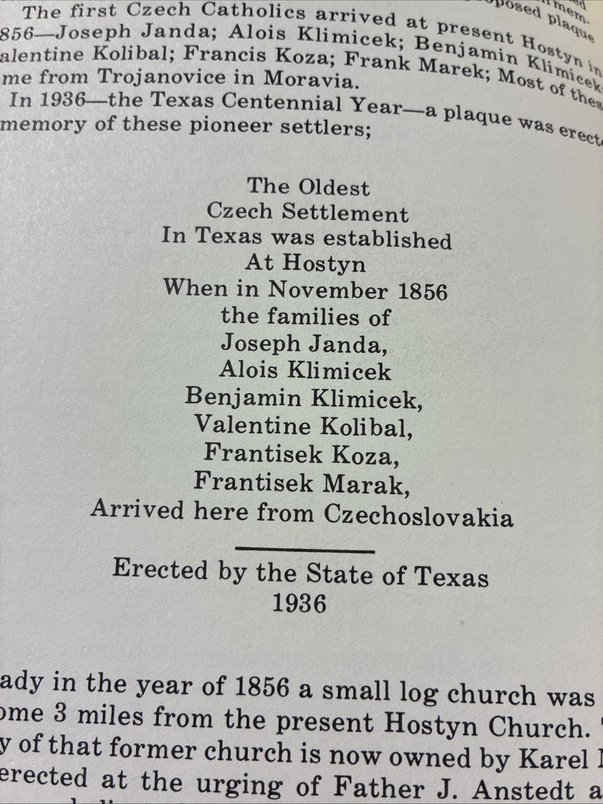 A History of the Czech-Moravian Catholic Communities of Texas – SIGNED