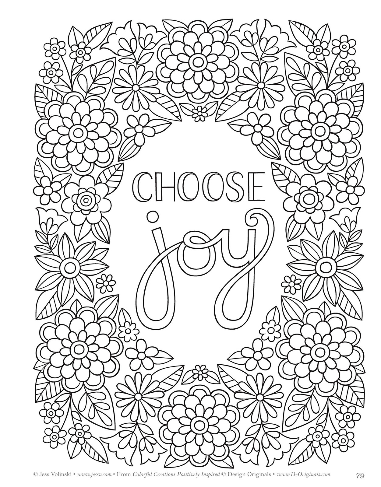 Colorful Creations Positively Inspired Coloring Book: Book Pages…