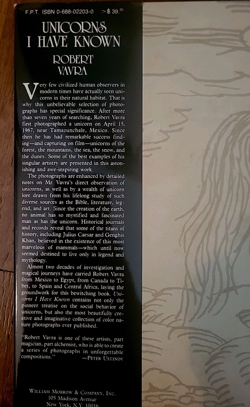Unicorns I Have Known by Robert Vavra 1983