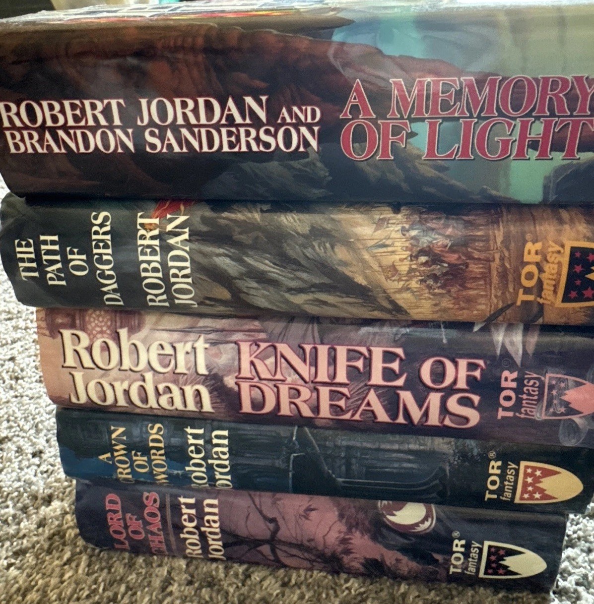 Robert Jordan Wheel of Time Books 6, 7, 8, 11 & 14 Final Print (Lot-5) Hard Back