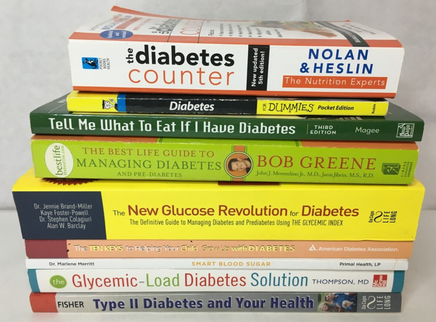 Lot of 9 DIABETES Guide Reference Books – Self Help – Health & Wellness