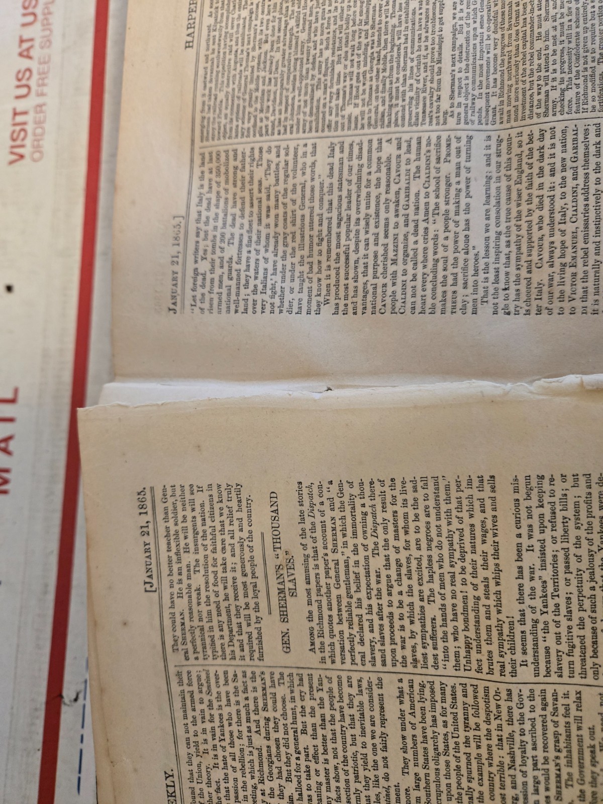 Harpers Weekly Journal of Civilization 1865 volume IX full year bound volume