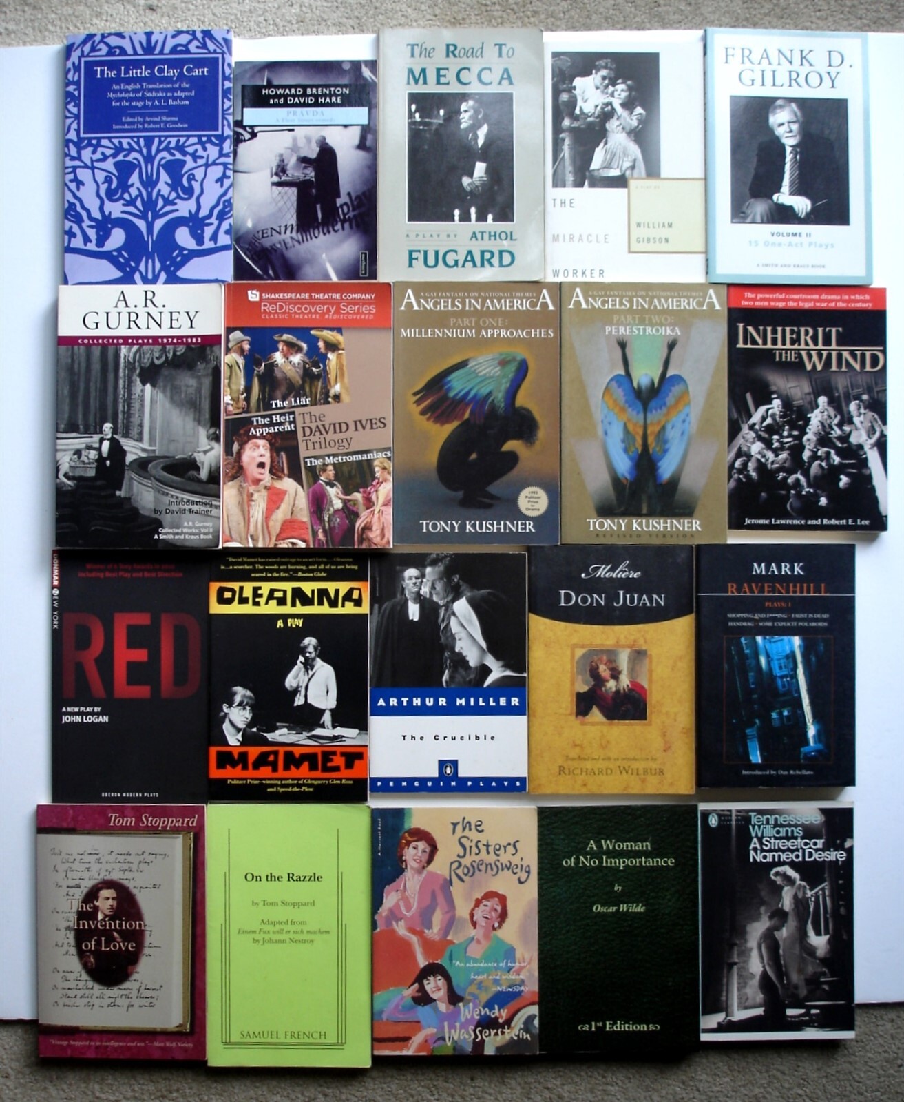 Lot of 20 Miscellaneous Trade Paperback Plays/Drama Books