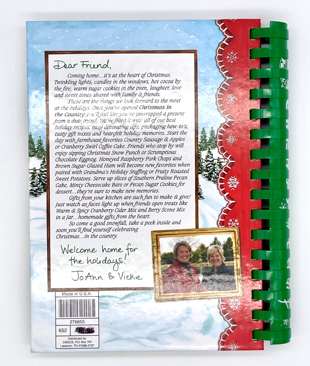 Gooseberry Patch Cookbook Christmas in the Country Recipes 2007- 222 pages