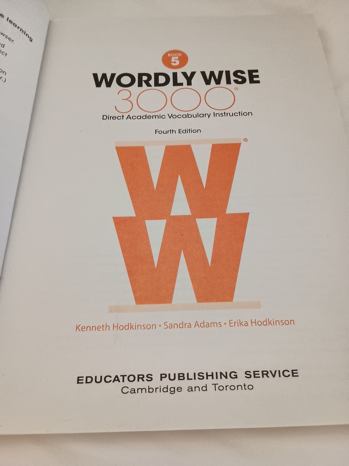 Wordly Wise, Grade 5: Direct Academic Vocabulary Instruction