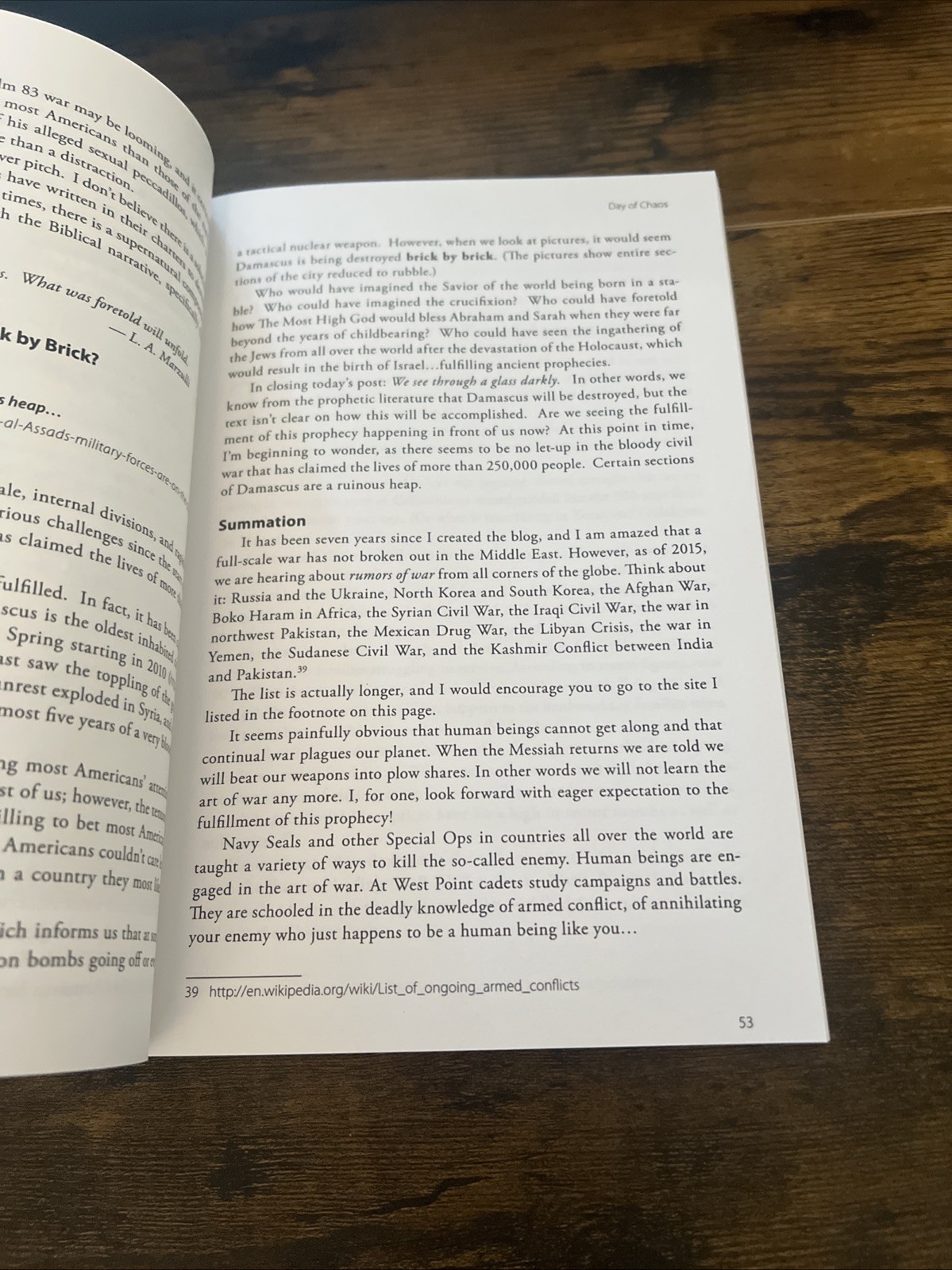 DAYS OF CHAOS: An End Times Handbook By: L. A. Marzulli, Paperback 2015 Signed!