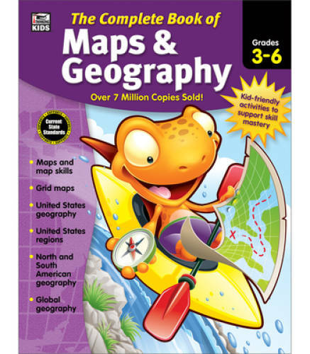 The Complete Book of Maps & Geography, Grades 3 – 6 – Paperback – GOOD