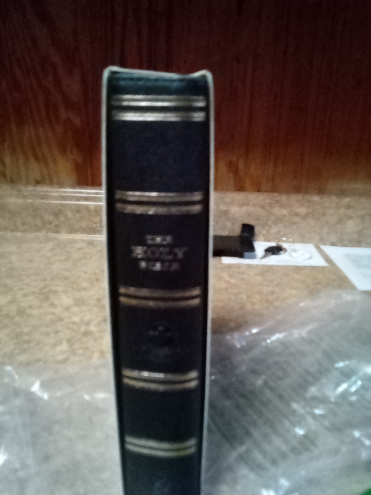 New KJV Giant Print Standard Size Bible with Thumb Index: Black faux leather