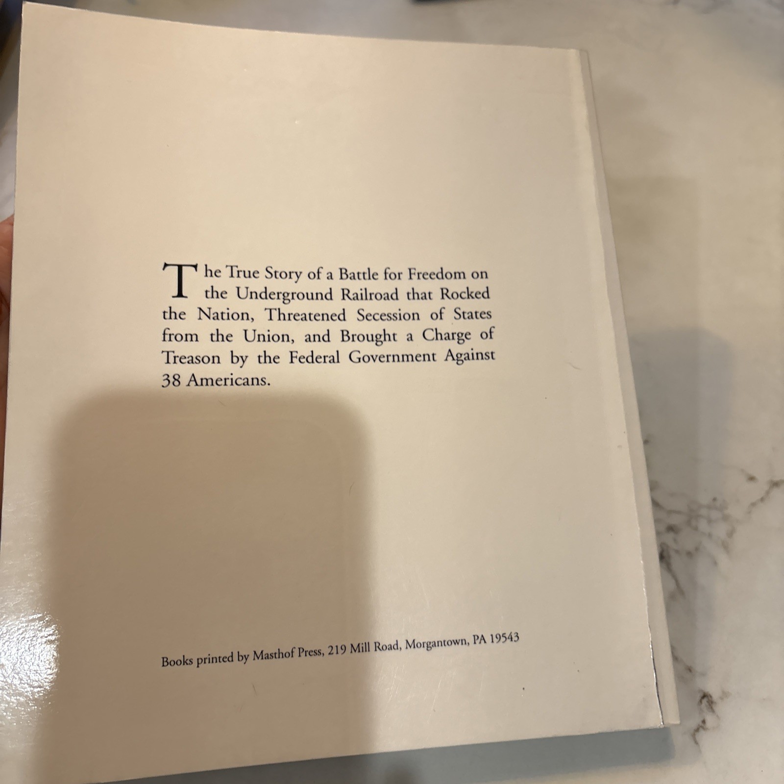 Treason At Christmas Sept. 11, 1851 SC By L. D. Rettew Signed- Underground RR