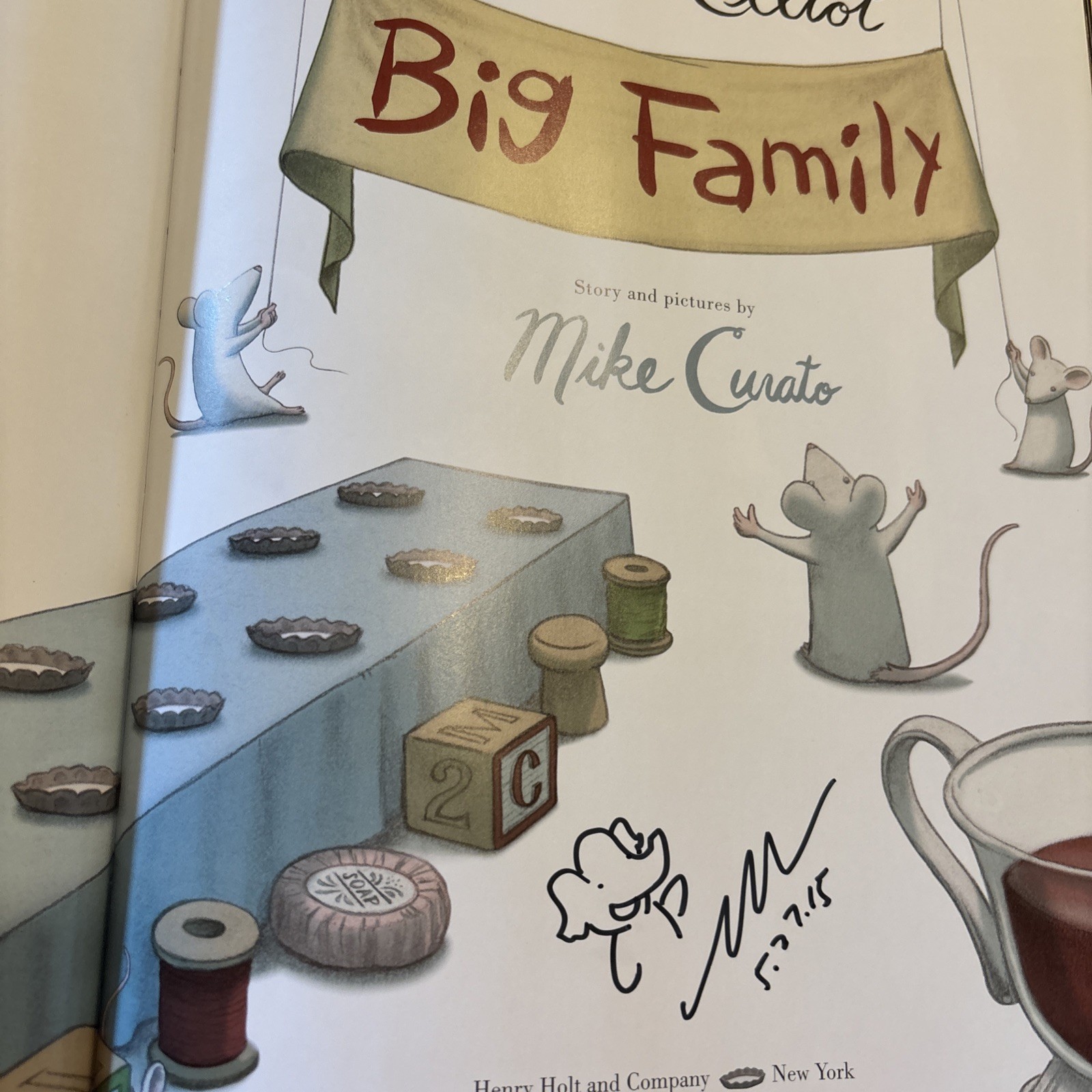 Little Elliot, Big Family by Mike Curato (1st Edition)