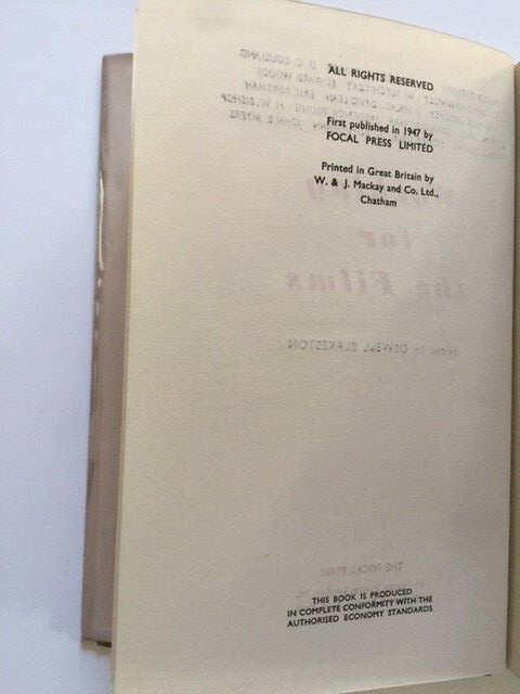 WORKING FOR THE FILMS – 1ST. ED. OSWELL BLAKESTON (EDITOR)