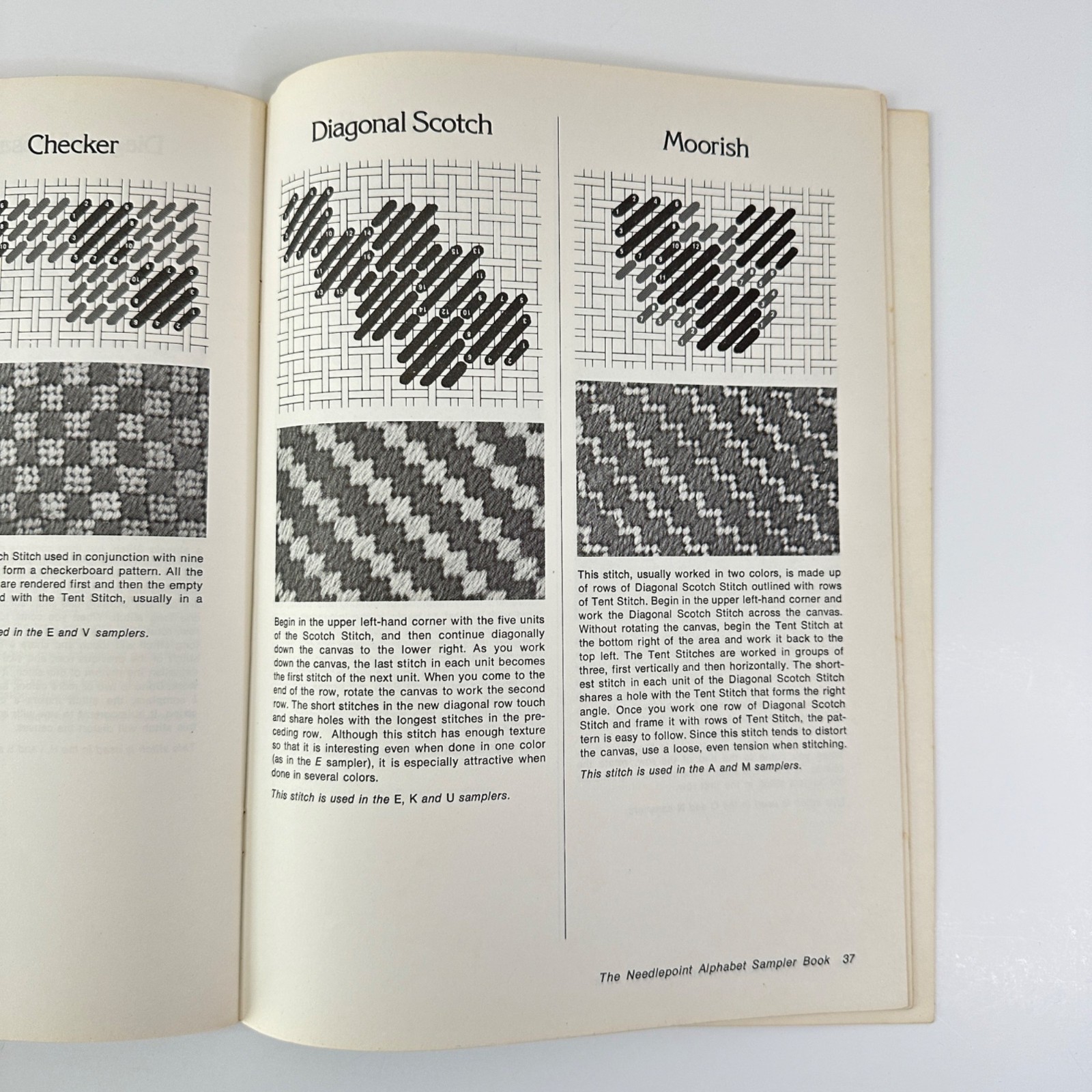 1977 The Needlepoint Alphabet Sampler Book Dover Needlework Series by Rita Weiss