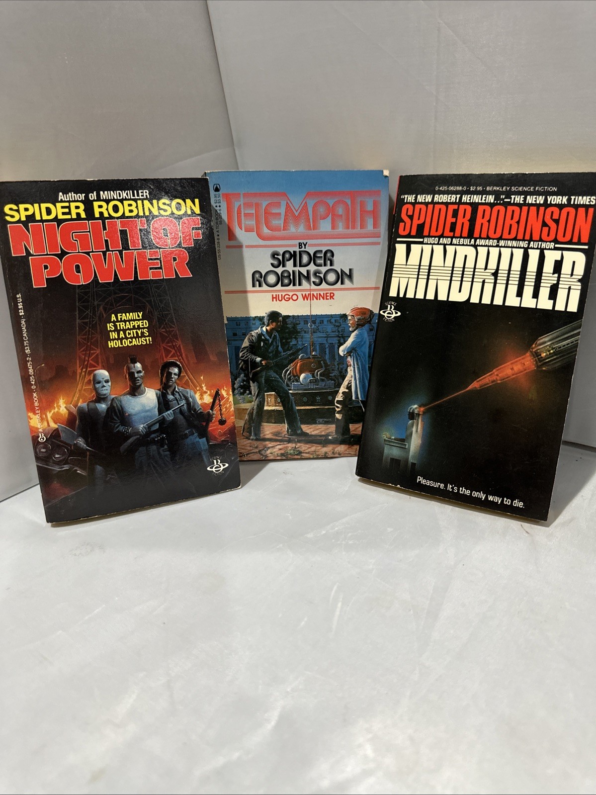 Vintage Lot Of 3 Spider Robinson Books PB NIGHT OF POWER MINDKILLER TELEMPATH
