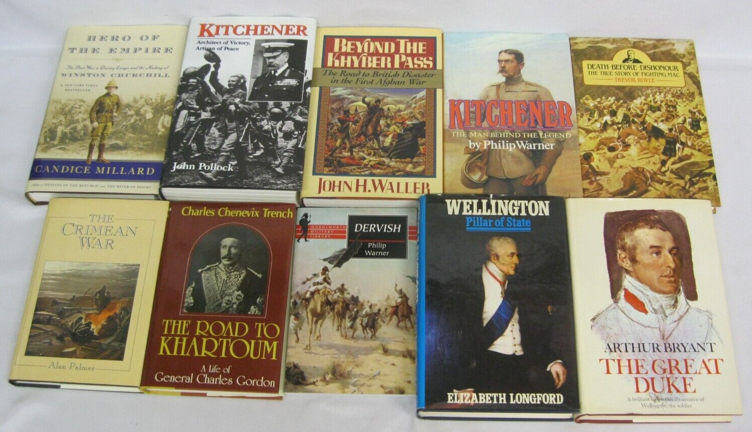 British Military History Kitchener Sudan Afghan Boer Wellington 10 Book Lot