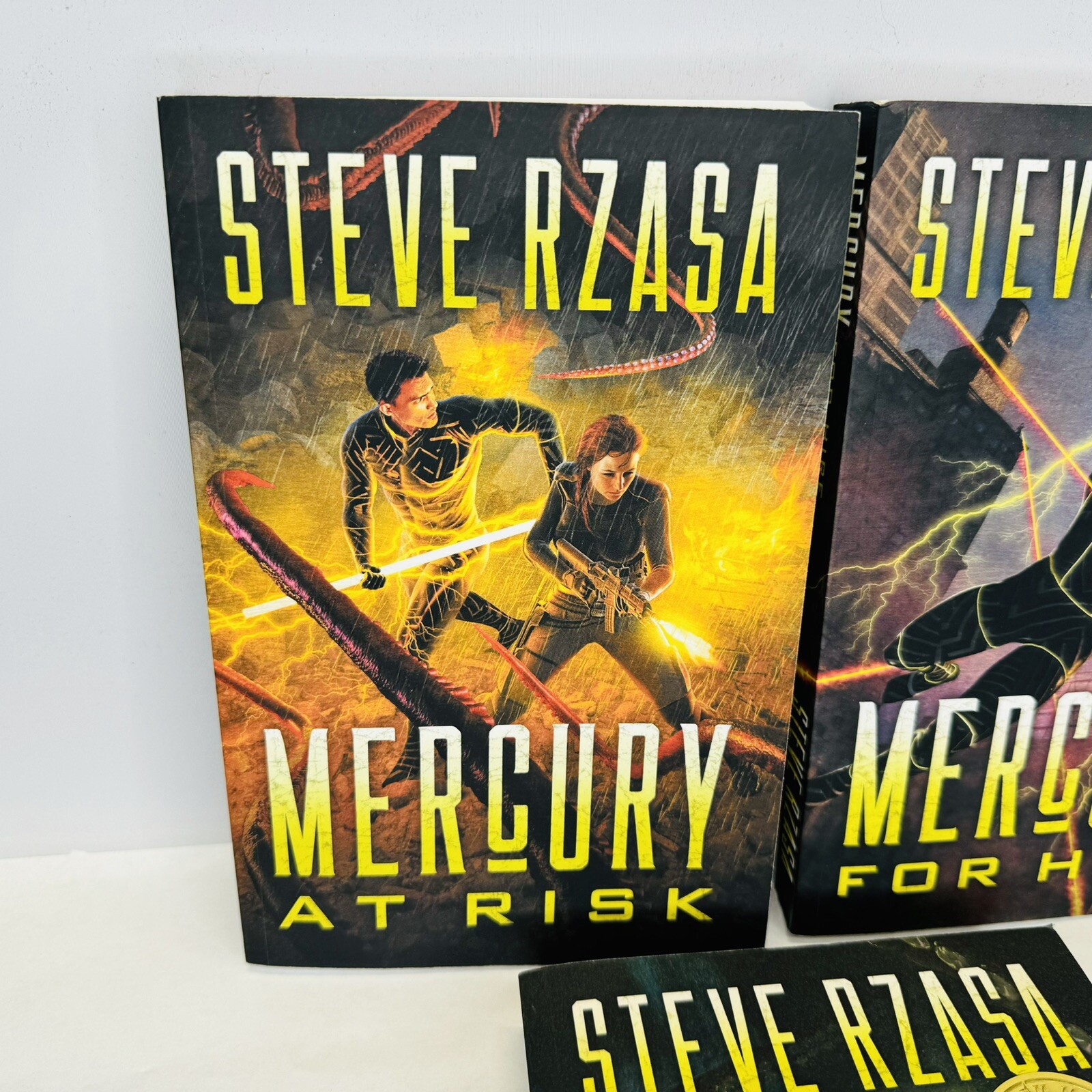 Mercury Hale Books 1-3 By Steve Rzasa Paperback Sci-Fi Guard Hire Risk Signed