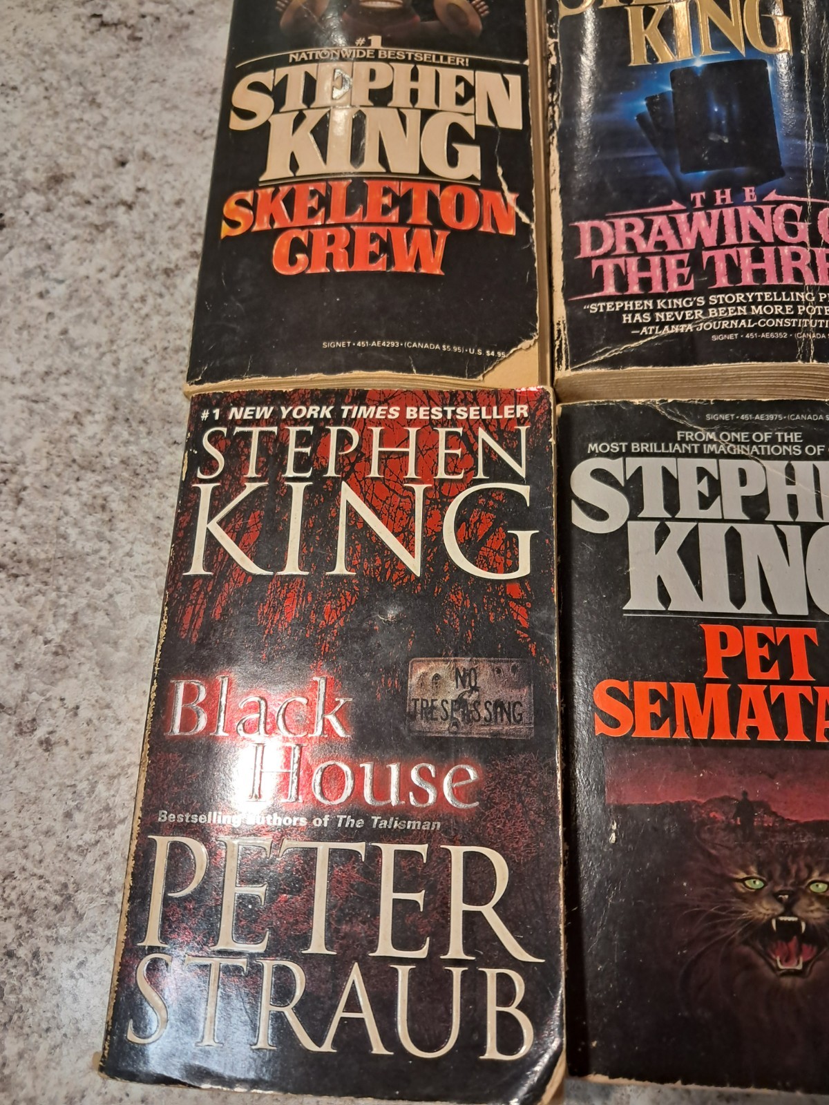 Stephen King 6 Book Lot Books Per Semetary Skeleton Crew Black House & More