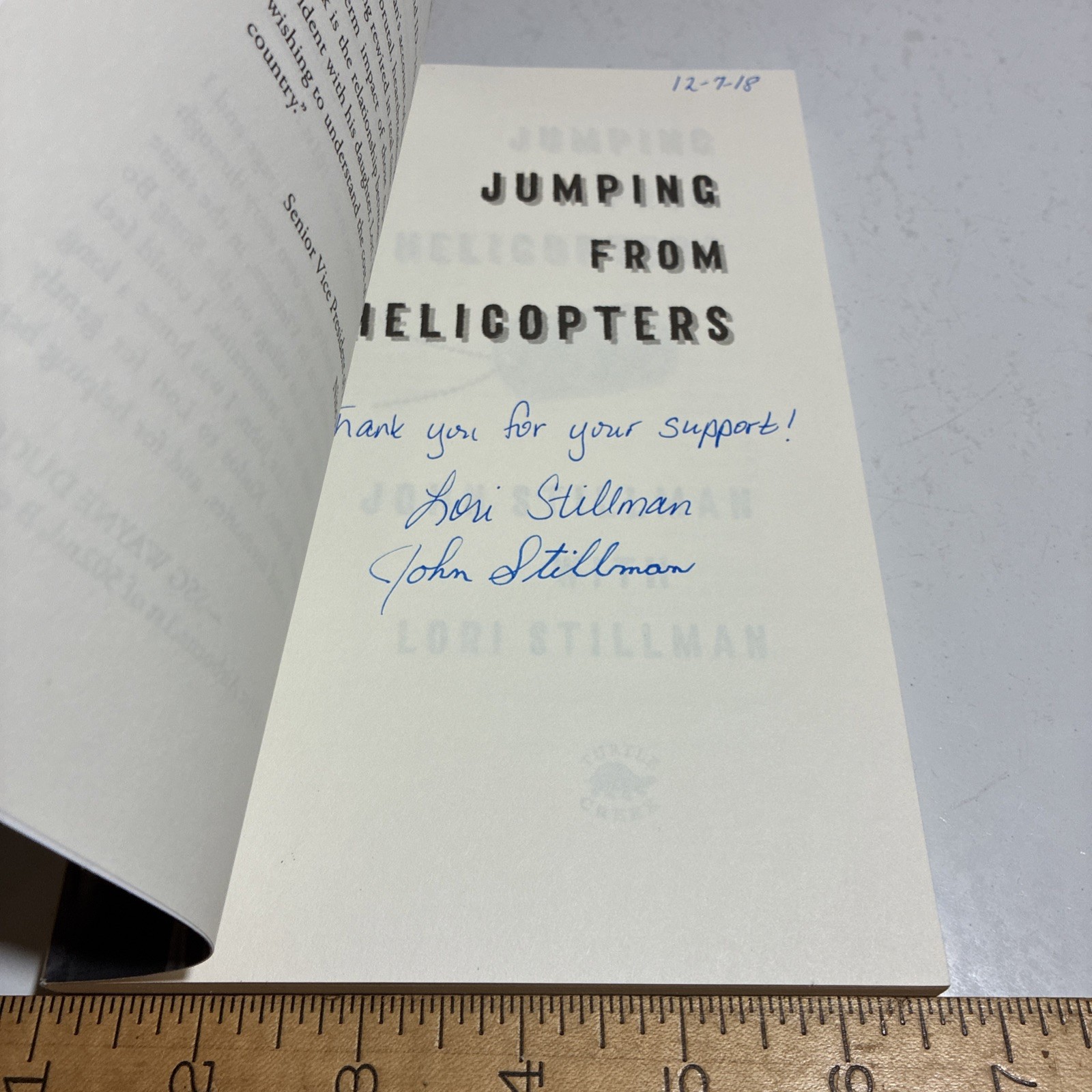 Signed Book Jumping From Helicopters Stillman Memoir Army Airborne Vietnam Books