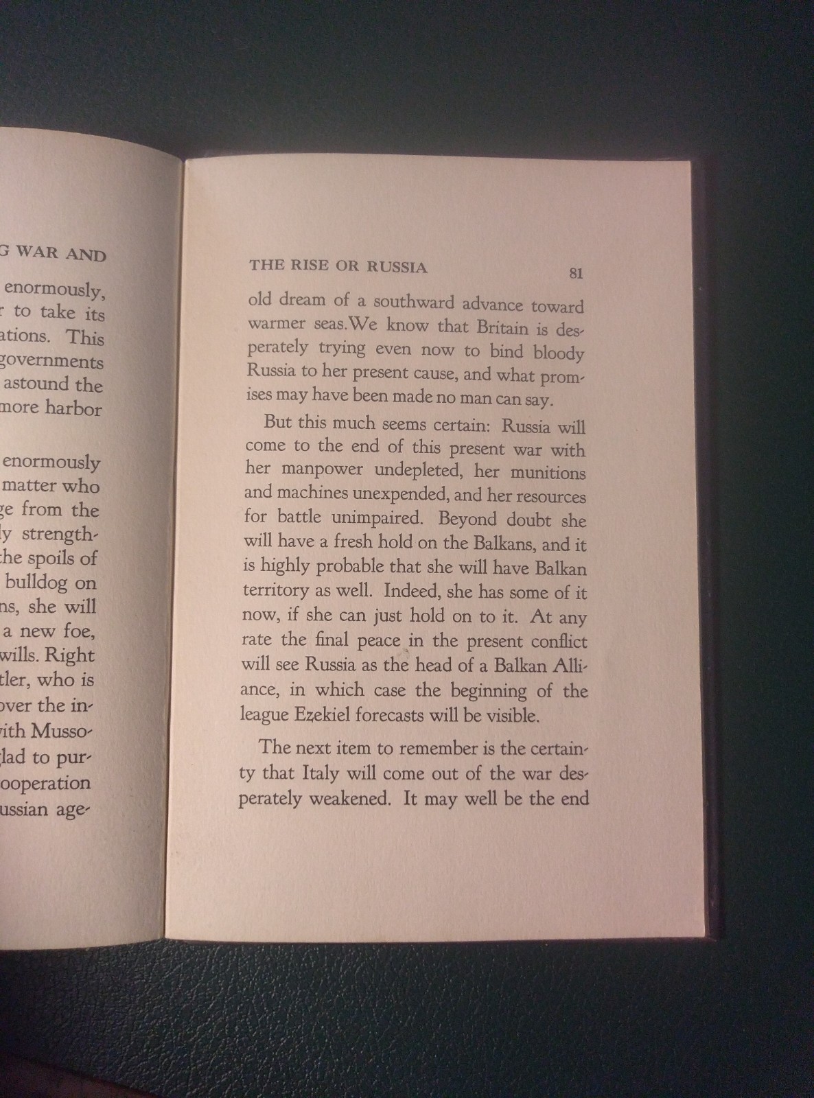 Vintage 1940 1st Ed THE COMING WAR AND THE RISE OF RUSSIA Harry Rimmer Prophecy