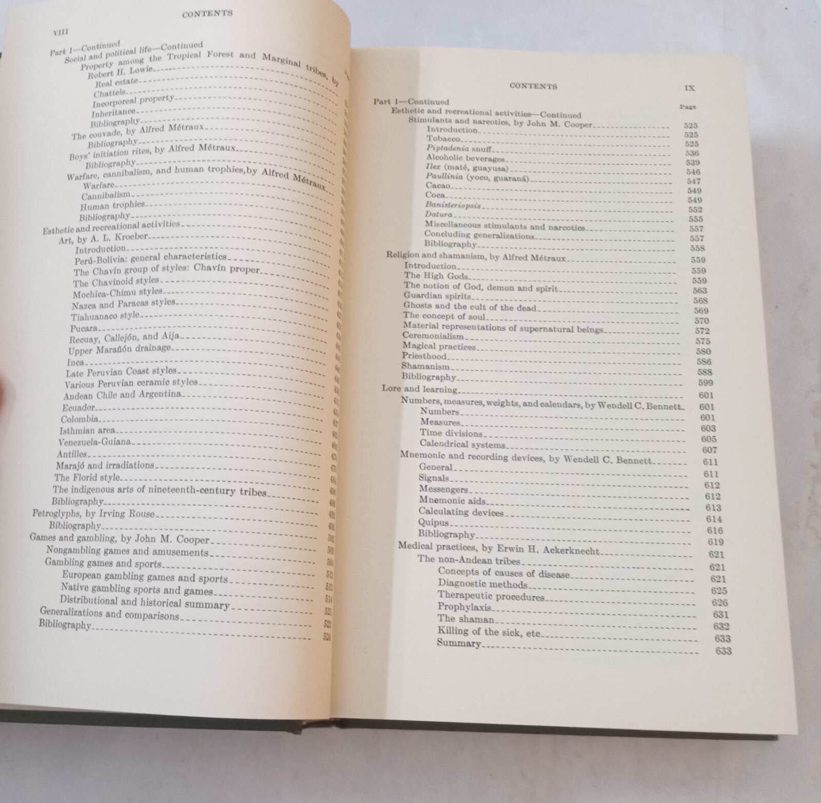 The Comparative Ethnology of South American Indians 1949 Hardcover
