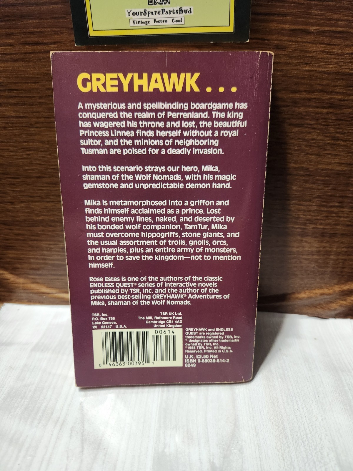 The Name of the Game Greyhawk Adventures Book 6 PB Estes Rose 1st Print ’88 d&d!