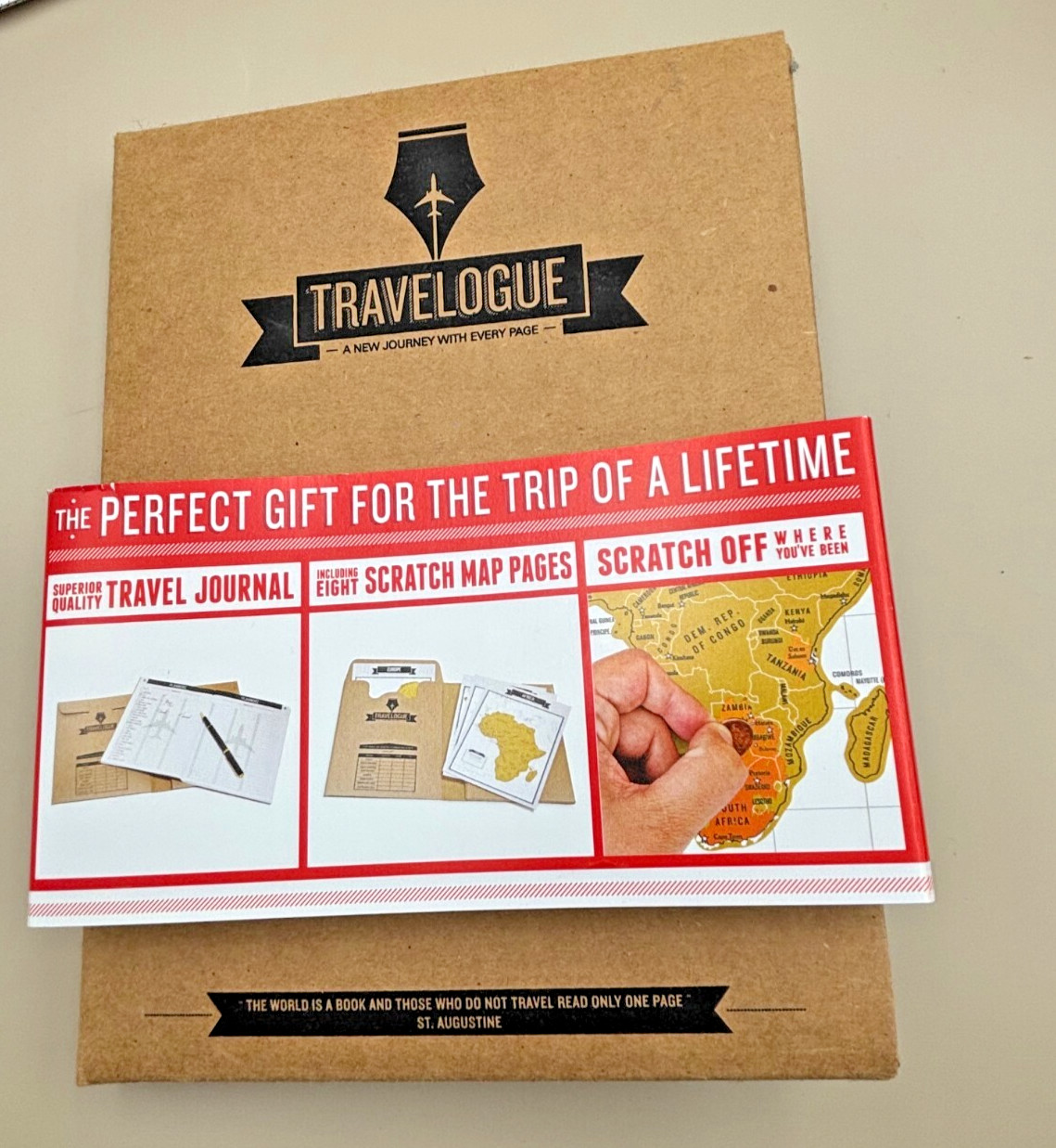 Travel Journal Kit Knock Knock Journal Frommer’s Packing Tips Travelogue Map Set