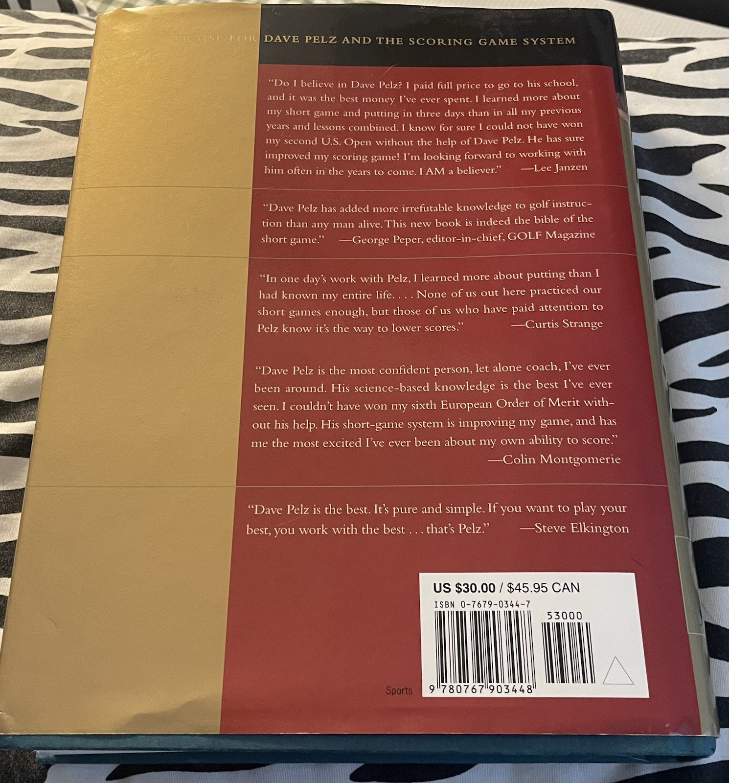 Dave Pelz’s Short Game Bible: Master the finesse Swing 1999 1st Ed VERY GOOD