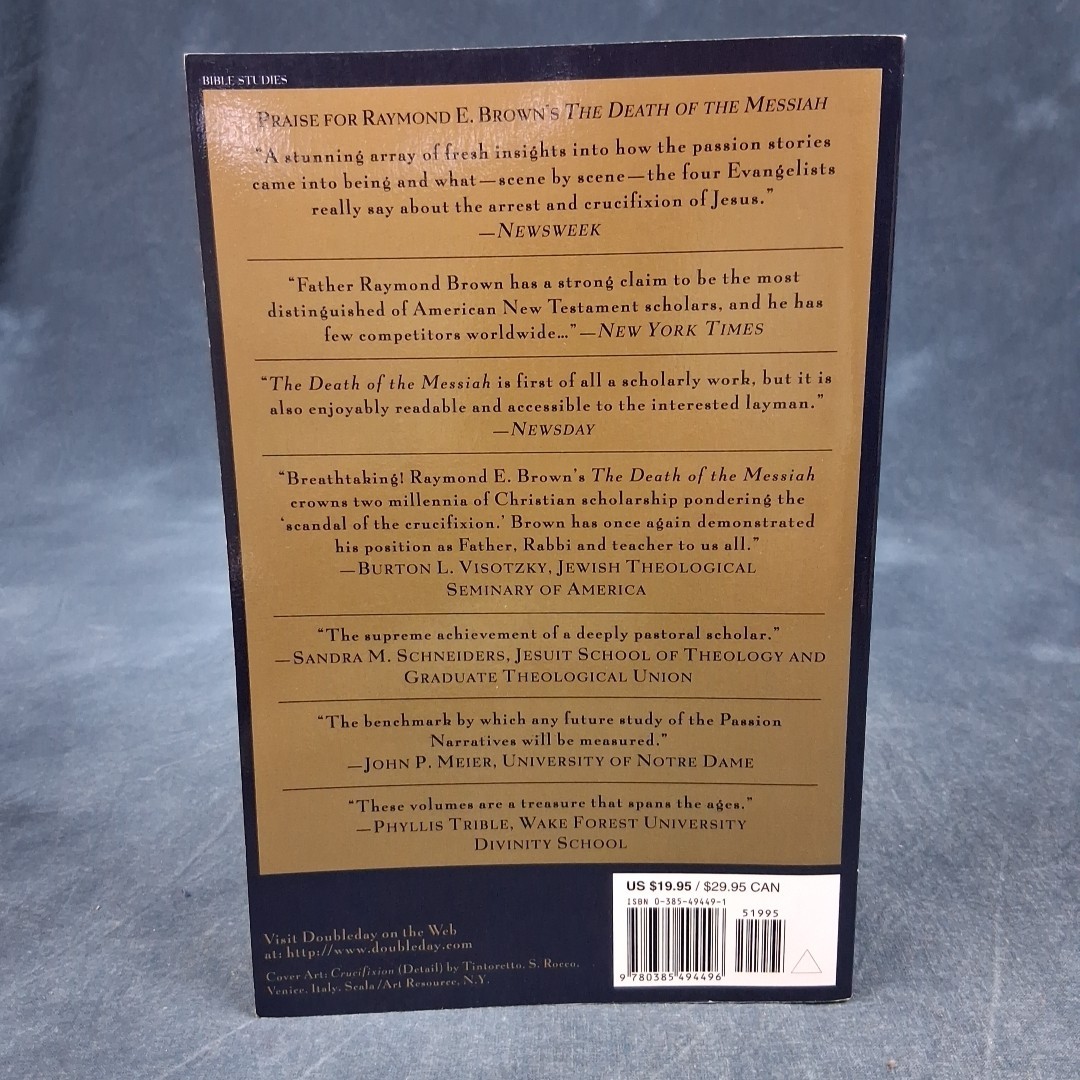 Raymond Brown, Death, Birth Messiah 3 Vol Set Biblical Studies PB