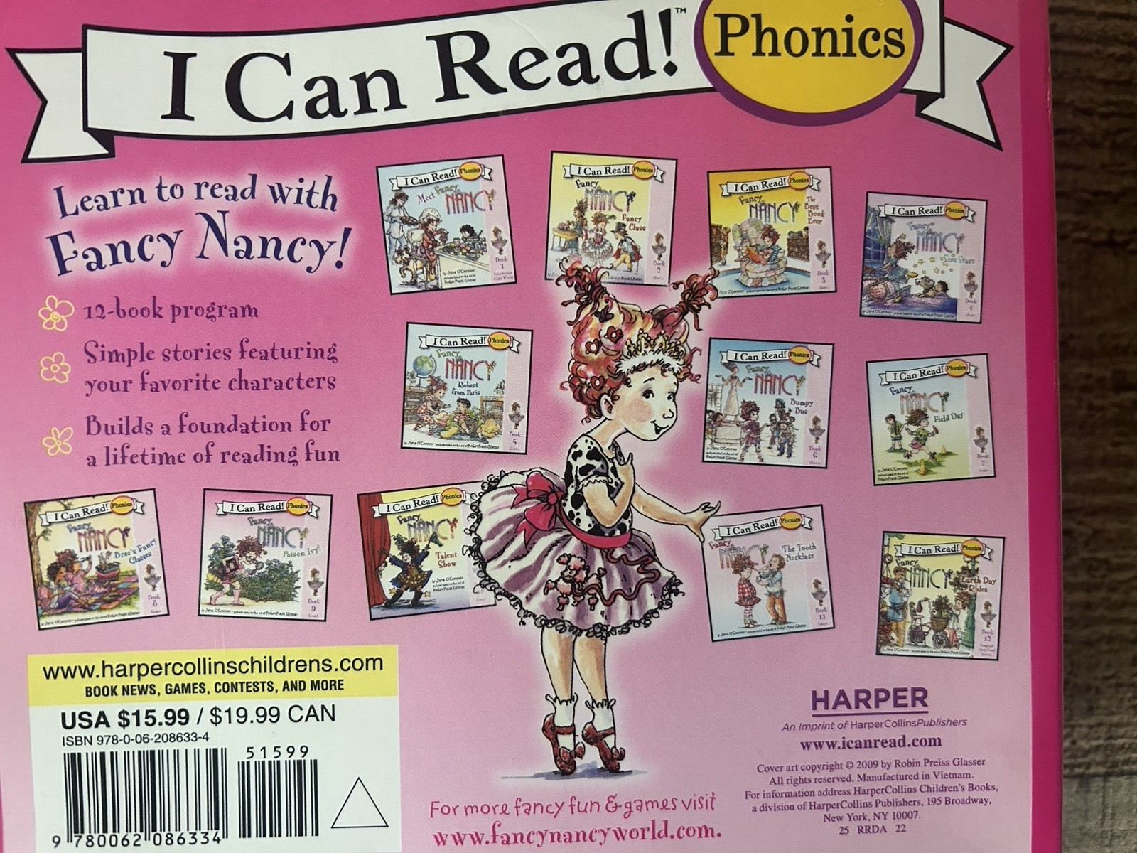 Fancy Nancy I Can Read Phonics Kids Books set of 12