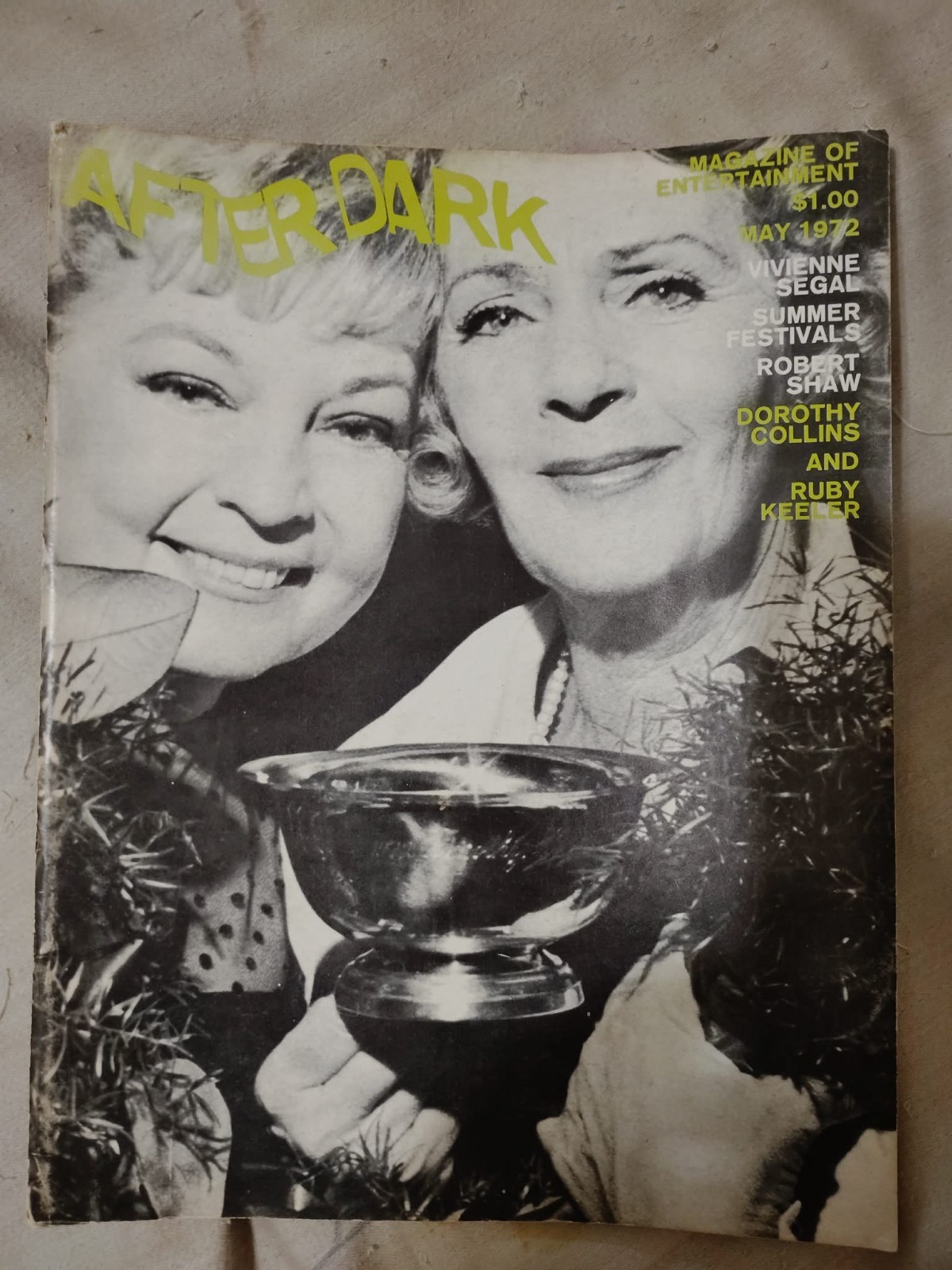After Dark Magazine May ’72 Ruby Keeler & Dorothy Collins cover, Robert Shaw